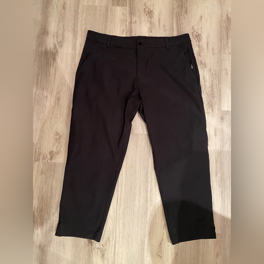 Lululemon Black Slim Water Repellent Commission Pant Classic *Swift Cotton Sz 36